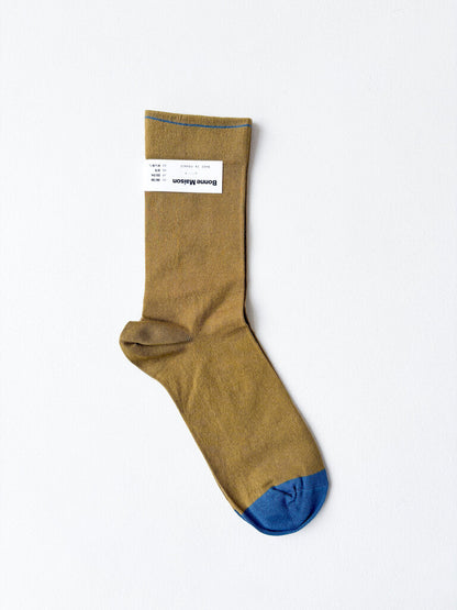 BONNE MAISON OLIVE SOCKS SZ 39-41
