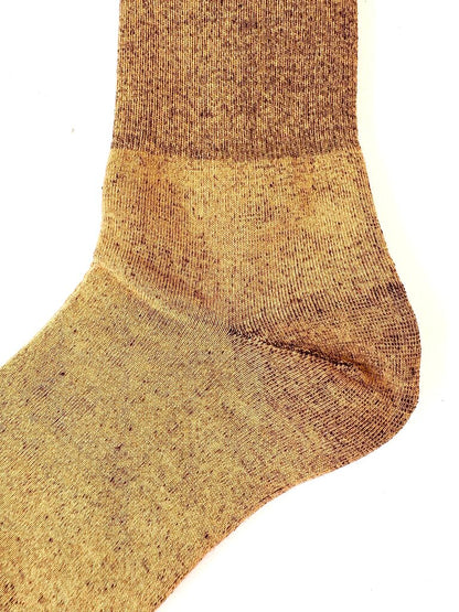 ROTOTO CITY SOCKS IN YELLOW BROWN IN SIZE MEDIUM