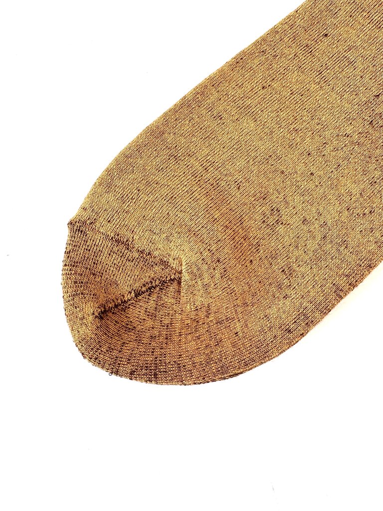 ROTOTO CITY SOCKS IN YELLOW/BROWN SIZE LARGE