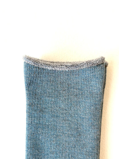 ROTOTO CITY SOCKS IN LIGHT BLUE/GRAY SIZE LARGE