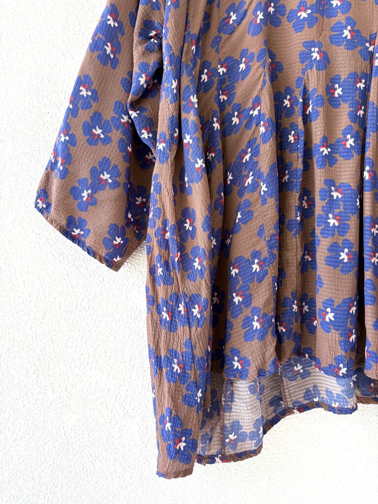 CARON CALLAHAN FLOWER PRINT 'ARIA' TOP SIZE XLARGE