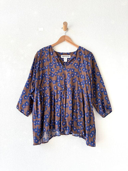 CARON CALLAHAN FLOWER PRINT 'ARIA' TOP SIZE XLARGE
