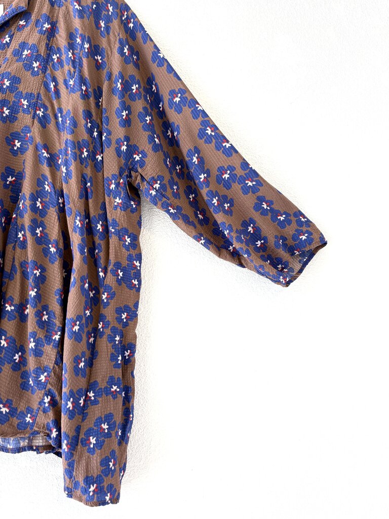 CARON CALLAHAN FLOWER PRINT 'ARIA' TOP SIZE XLARGE