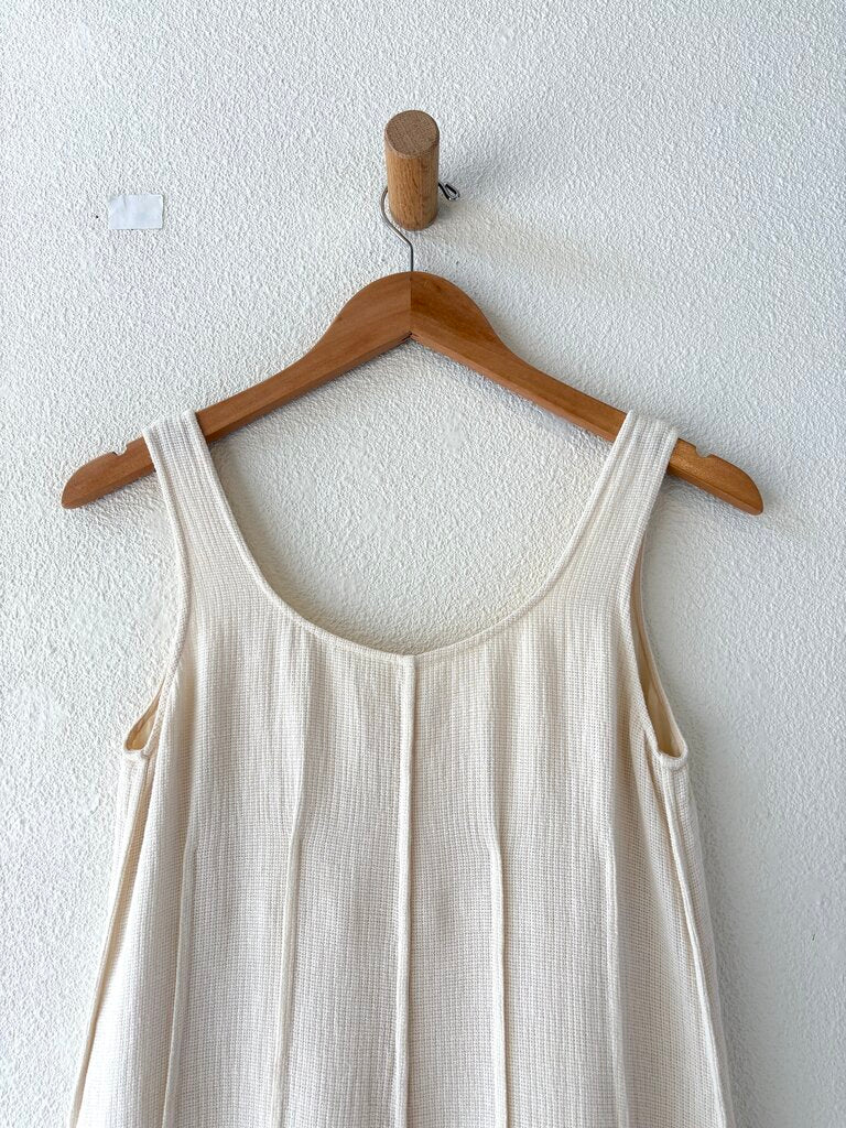 VINTAGE CALVIN KLEIN WOVEN LINEN TANK DRESS SIZE SMALL