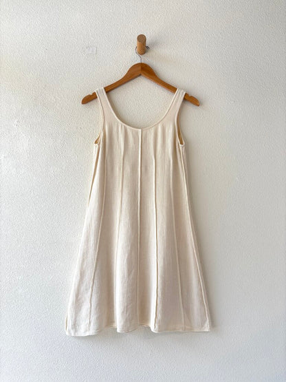 VINTAGE CALVIN KLEIN WOVEN LINEN TANK DRESS SIZE SMALL