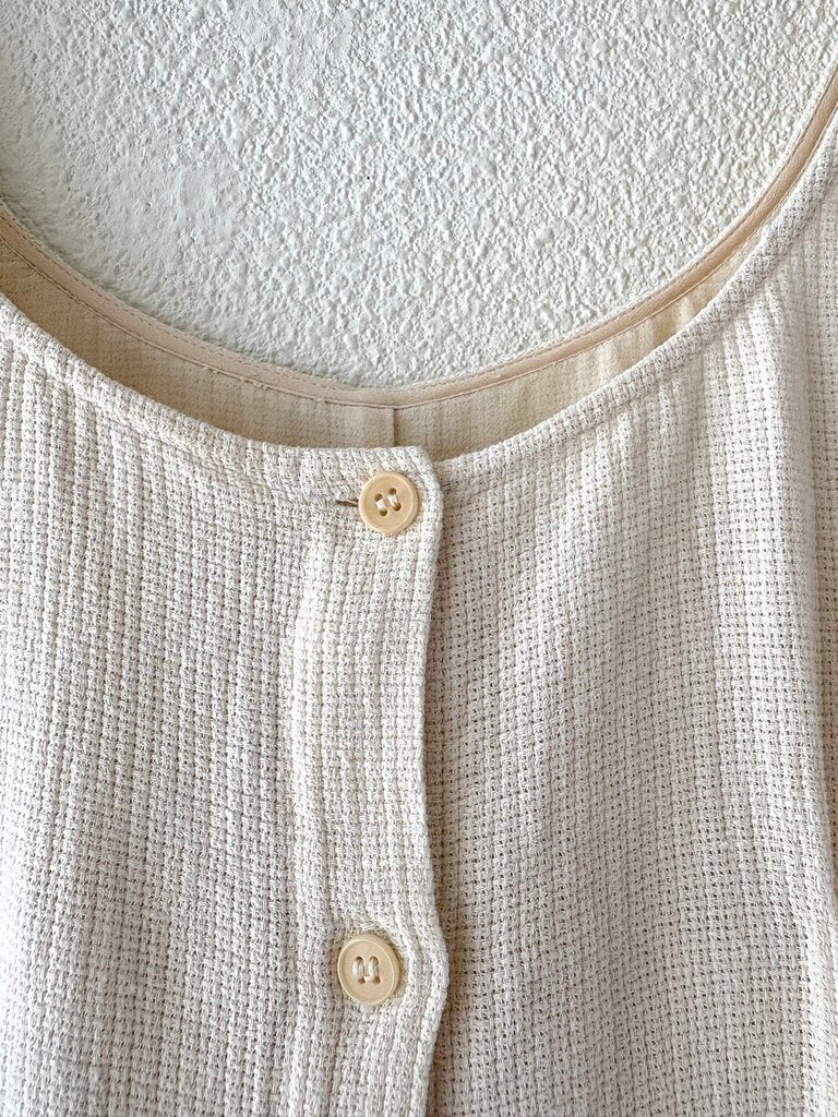 VINTAGE CALVIN KLEIN WOVEN LINEN TANK DRESS SIZE SMALL