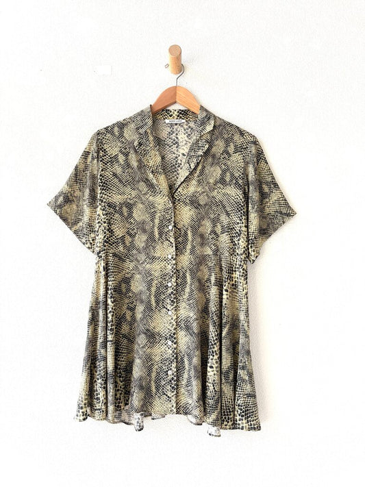 SANDY LIANG SILK SNAKE PRINT DRESS SIZE 2
