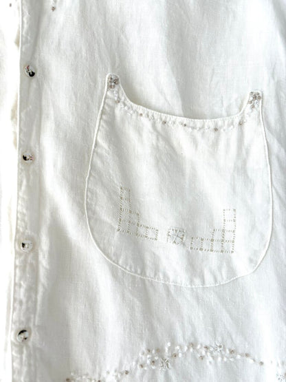 KAPITAL LINEN EMBROIDERED TOP SIZE SMALL