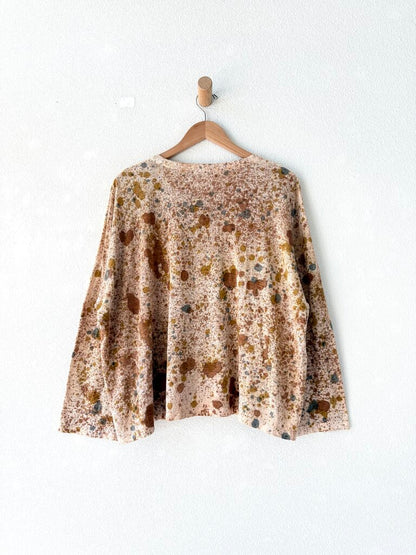 ICHI ANTIQUITES LINEN HAND DYED TOP ONE SIZE