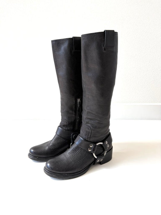 MIU MIU BIKER BOOTS SIZE 38