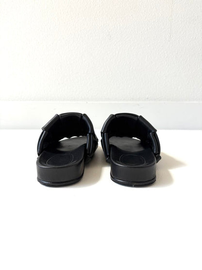 JIL SANDER WOVEN LEATHER SLIDES SIZE 37