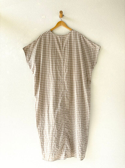 MONICA CORDERA CHECK DRESS ONE SIZE