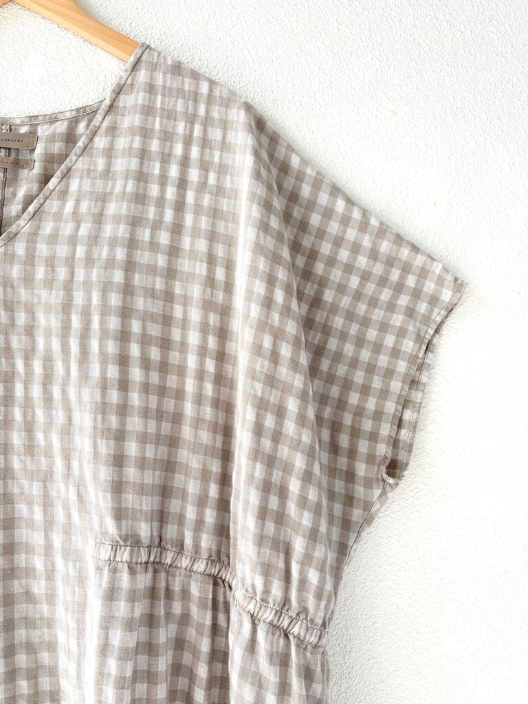MONICA CORDERA CHECK DRESS ONE SIZE