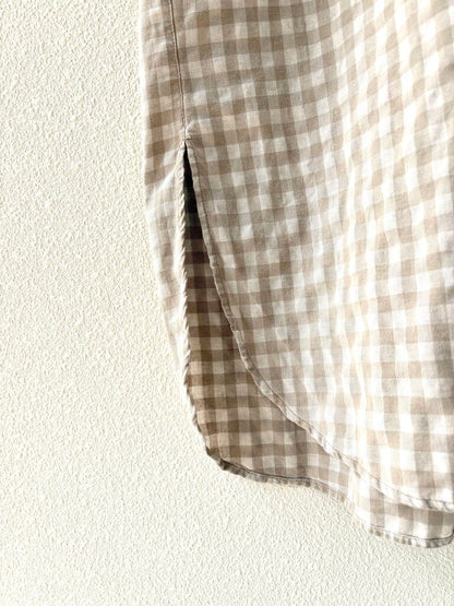 MONICA CORDERA CHECK DRESS ONE SIZE
