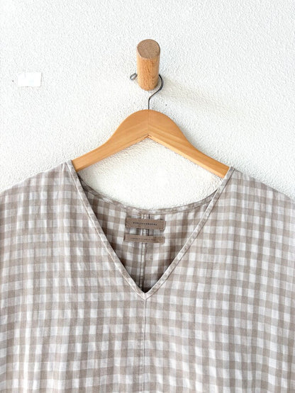 MONICA CORDERA CHECK DRESS ONE SIZE