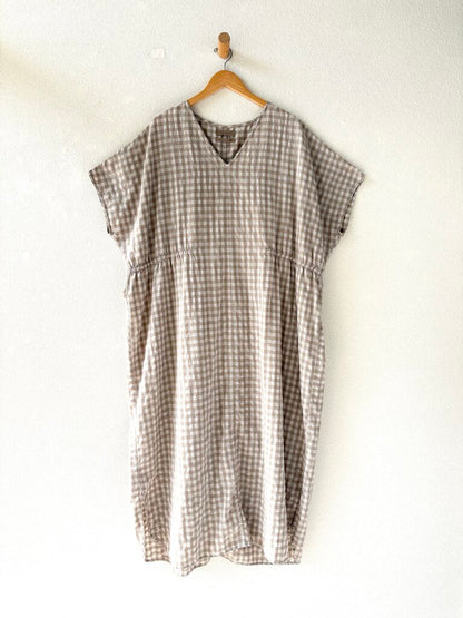 MONICA CORDERA CHECK DRESS ONE SIZE
