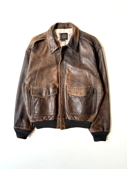 VINTAGE LEATHER US AIR FORCE BOMBER JACKET SIZE MEDIUM