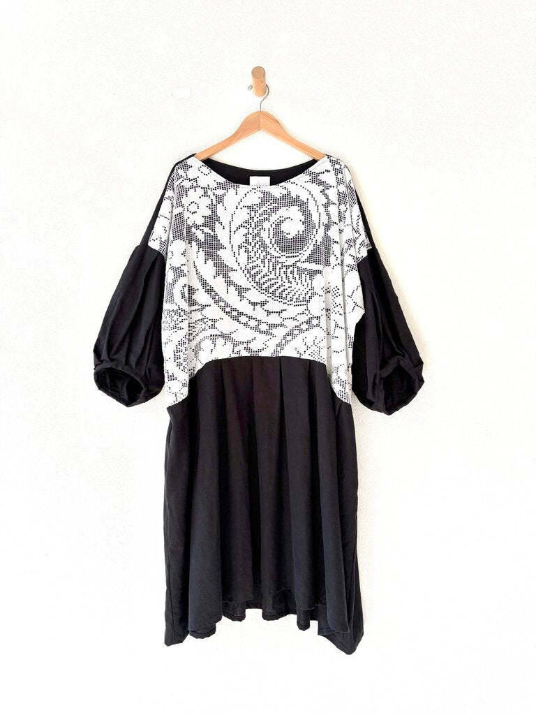 MUSEO VINTAGE LACE AND LINEN DRESS SIZE 2XL/3XL