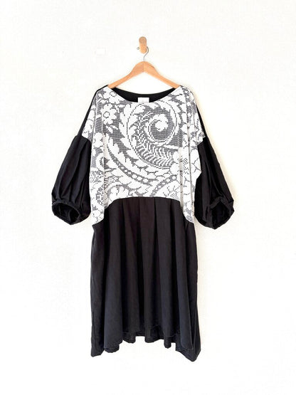 MUSEO VINTAGE LACE AND LINEN DRESS SIZE 2XL/3XL