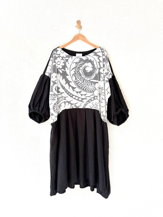MUSEO VINTAGE LACE AND LINEN DRESS SIZE 2XL/3XL