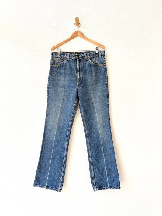 VINTAGE LEVI 517 ORANGE TAB JEANS SIZE 38
