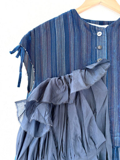 A TENTATIVE ATELIER CORDUROY SILK DRESS SIZE 40