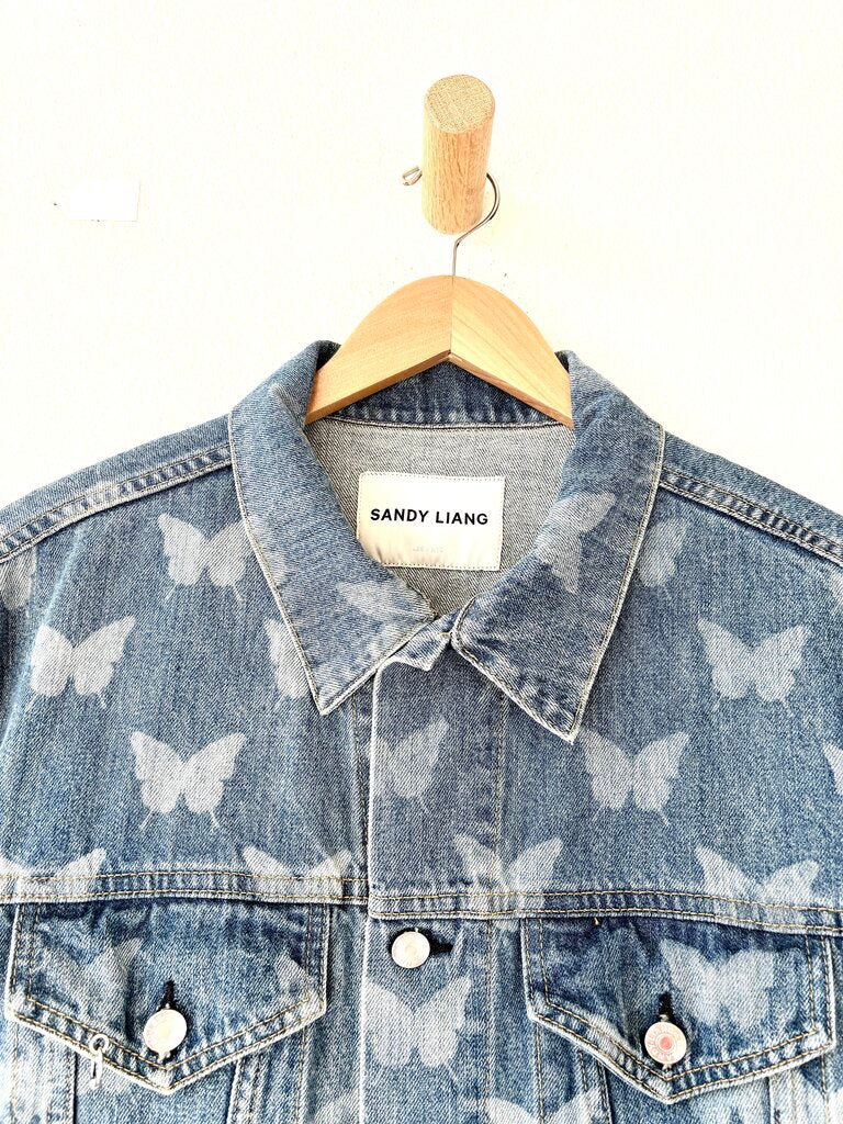 SANDY LIANG 'MORPHO' DENIM JACKET SIZE 6