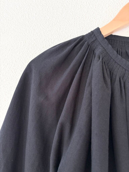 LEMAIRE COTTON LINEN ZIPPED BLOUSE SIZE 38