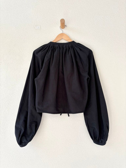 LEMAIRE COTTON LINEN ZIPPED BLOUSE SIZE 38