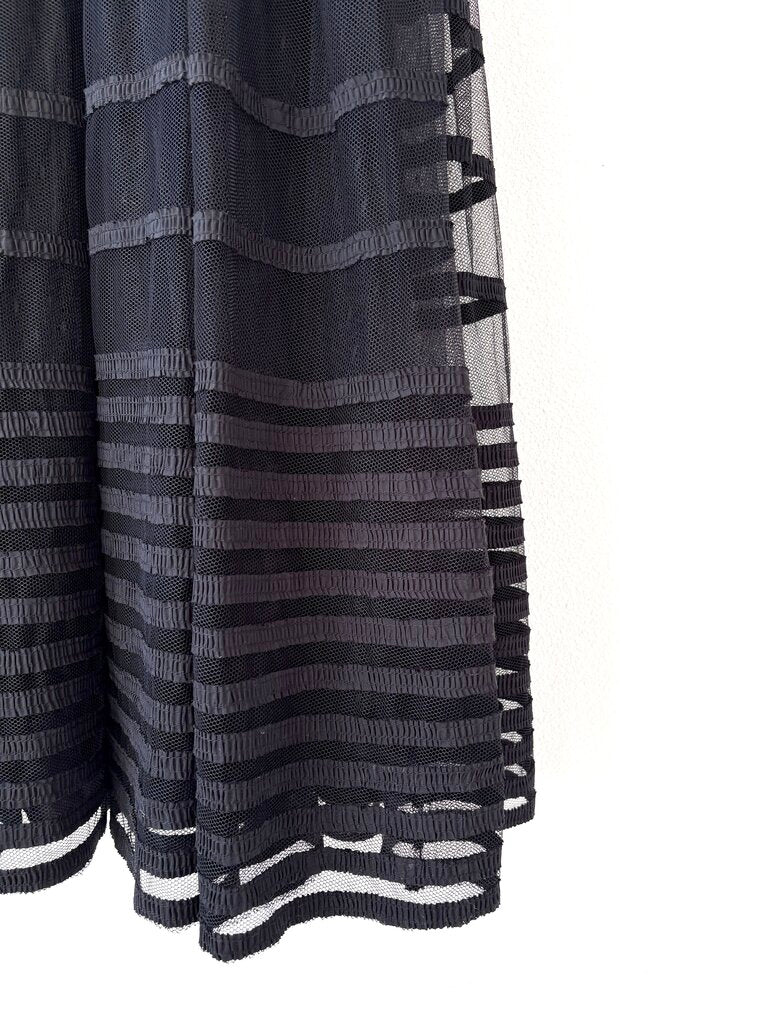 RED VALENTINO MESH TIERED DRESS SIZE MEDIUM