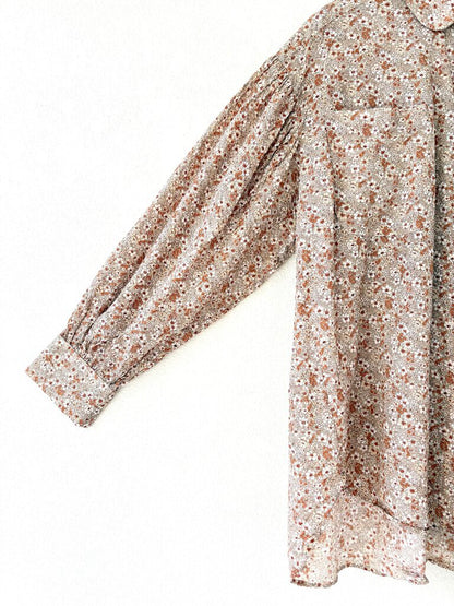 ELIZA FAULKNER COTTON FLORAL PRINT BLOUSE SIZE MEDIUM/LARGE