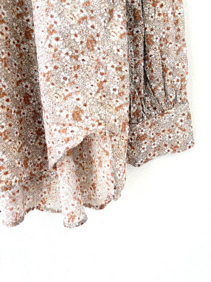 ELIZA FAULKNER COTTON FLORAL PRINT BLOUSE SIZE MEDIUM/LARGE