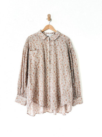 ELIZA FAULKNER COTTON FLORAL PRINT BLOUSE SIZE MEDIUM/LARGE