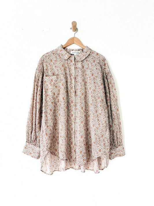 ELIZA FAULKNER COTTON FLORAL PRINT BLOUSE SIZE MEDIUM/LARGE