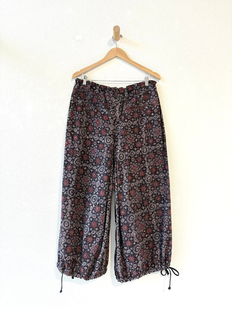 S'YTE YOHJI YAMAMOTO BLOCK PRINT COTTON PANTS