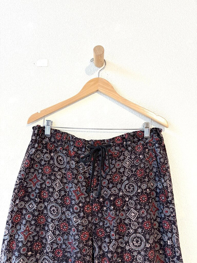 S'YTE YOHJI YAMAMOTO BLOCK PRINT COTTON PANTS