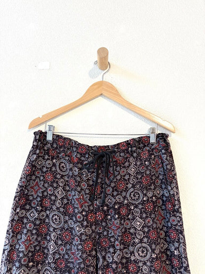 S'YTE YOHJI YAMAMOTO BLOCK PRINT COTTON PANTS