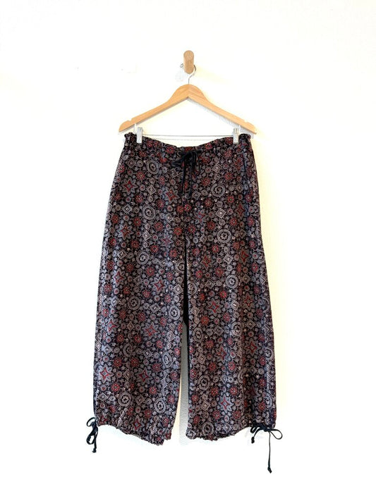 S'YTE YOHJI YAMAMOTO BLOCK PRINT COTTON PANTS