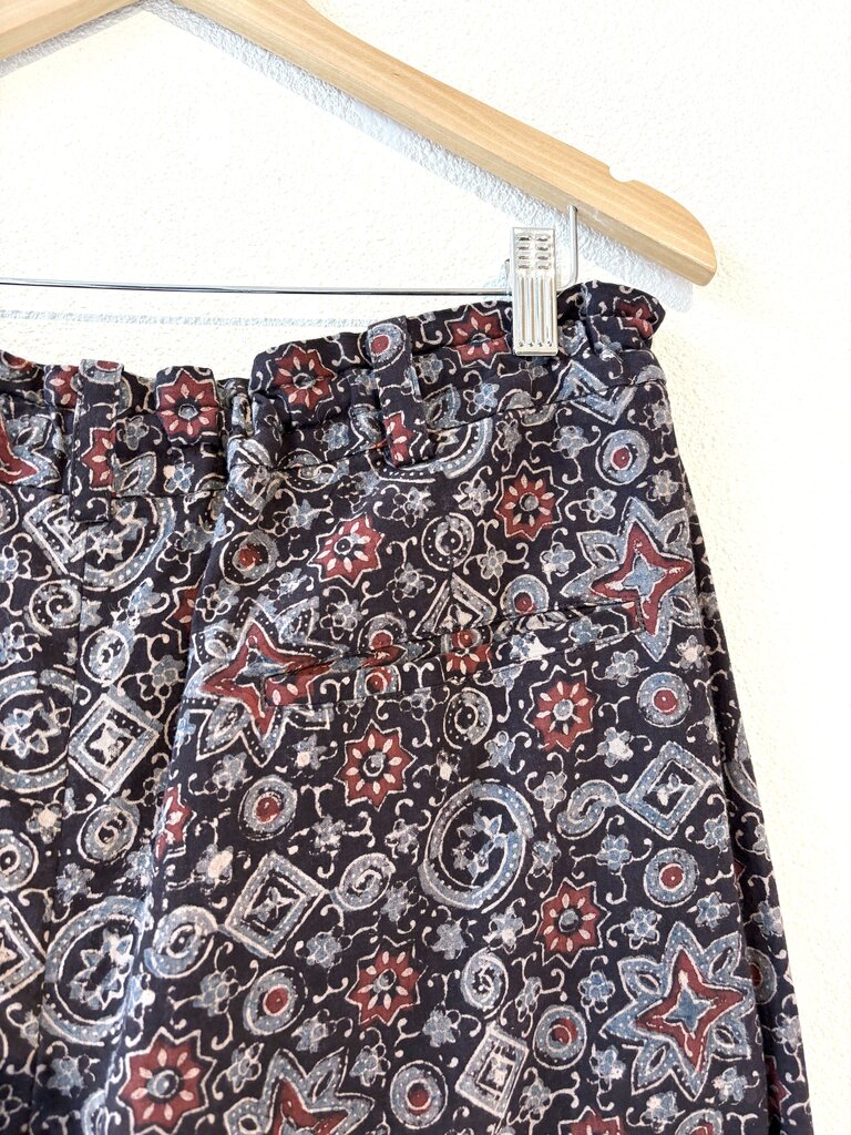 S'YTE YOHJI YAMAMOTO BLOCK PRINT COTTON PANTS