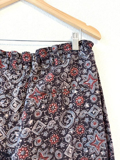 S'YTE YOHJI YAMAMOTO BLOCK PRINT COTTON PANTS