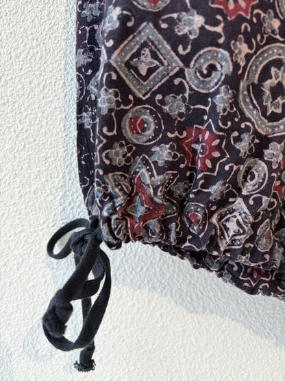 S'YTE YOHJI YAMAMOTO BLOCK PRINT COTTON PANTS