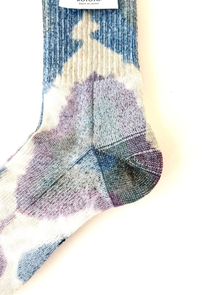 ROTOTO ALL ROUNDER MERINO CREW BLUE TIE DYE SIZE SMALL