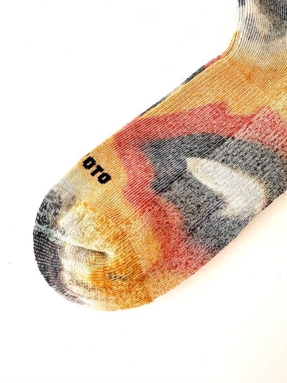 ROTOTO ALL ROUNDER MERINO CREW ORANGE TIE DYE SIZE LARGE