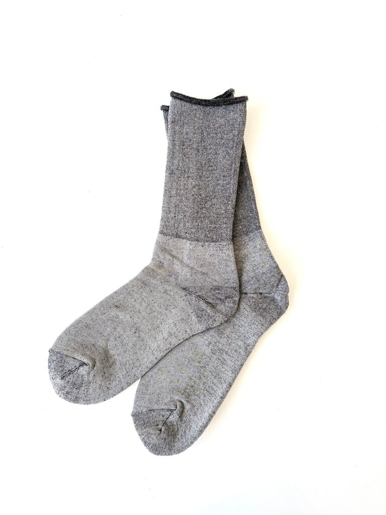 ROTOTO CITY SOCKS IN GRAY BROWN SIZE MEDIUM