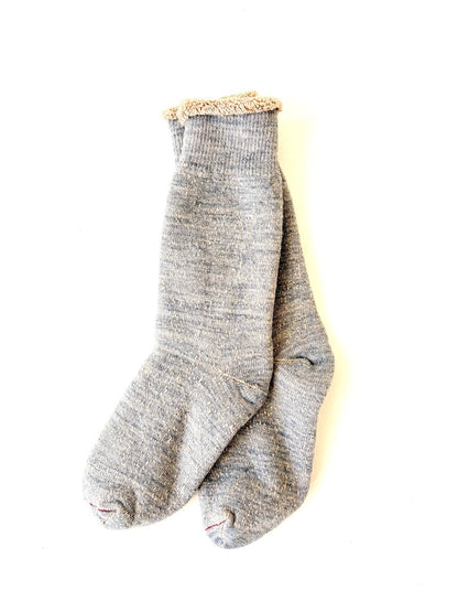 ROTOTO DOUBLE FACE CREW IN GRAY BROWN SIZE MEDIUM