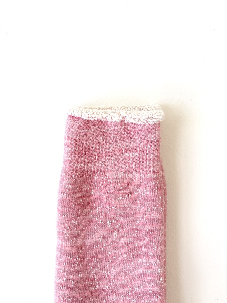 ROTOTO DOUBLE CREW FACE IN PINK SIZE SMALL