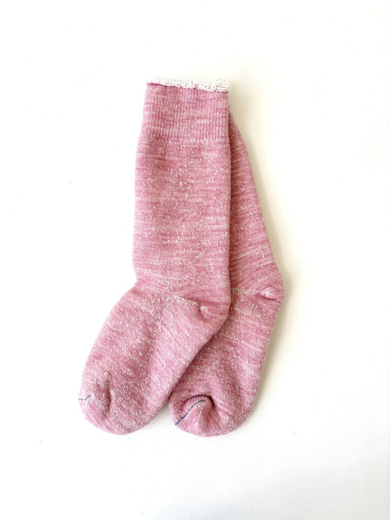 ROTOTO DOUBLE CREW FACE IN PINK SIZE SMALL