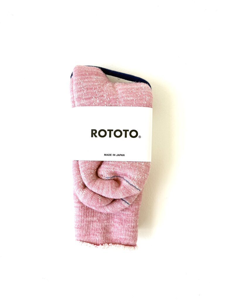 ROTOTO DOUBLE FACE CREW IN PINK SIZE LARGE