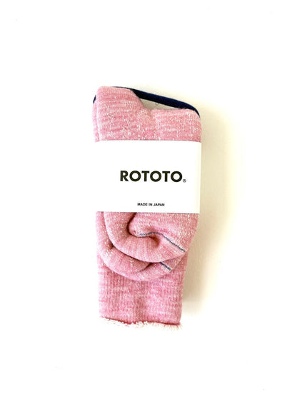 ROTOTO DOUBLE FACE CREW IN PINK SIZE LARGE