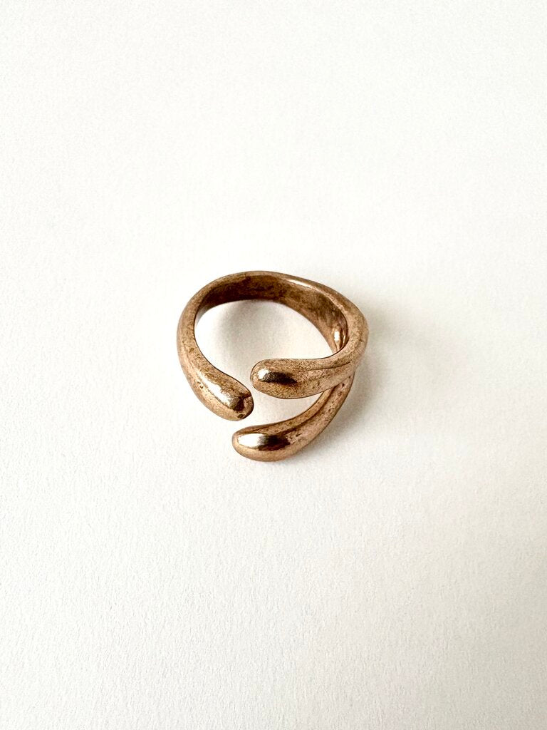 MONICA CASTIGLIONI BRONZE 'A ABBRACCI' RING SIZE 6.5
